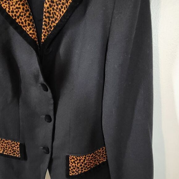 Vintage Valerie Steven's Pure Wool Black Jacket - Picture 5 of 7